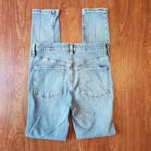 Free People Light Wash High Rise Skinny Ankle Jeans Pants 27R